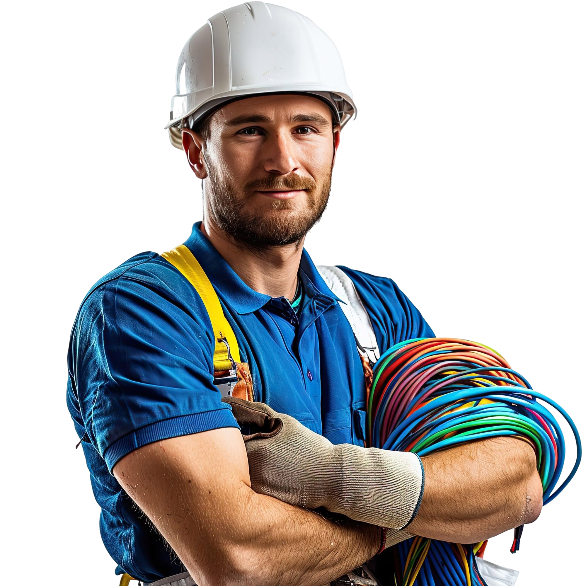 electrician-white-background-electrician-wears-blue-tshirt-white-helmet-left-h
